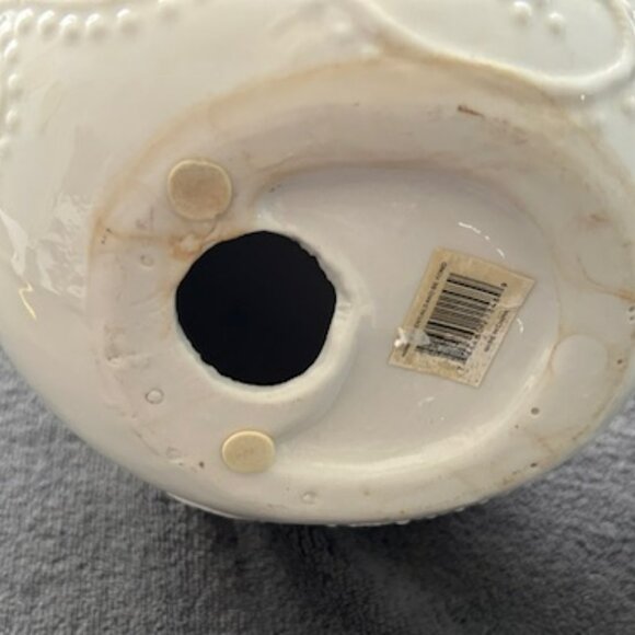 White Porcelain Floral Dove, 9"h - Picture 7 of 7